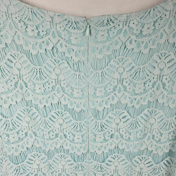 Jessica Howard 3/4 Sleeve Scallop Hem Shift Dress in Mint NWT Size 14 - Picture 8 of 10